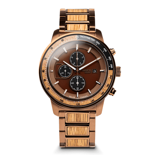 Whiskey Espresso Barrel Solar Chrono 45mm