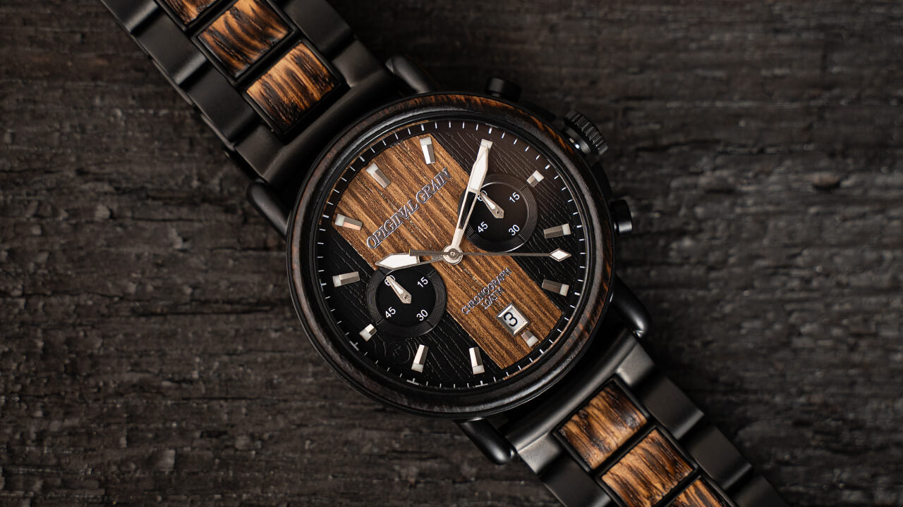 Charred Whiskey Black Chrono 44mm | Original Grain
