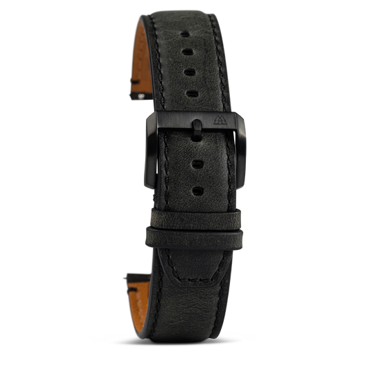 Charcoal Grey 21mm Leather Band