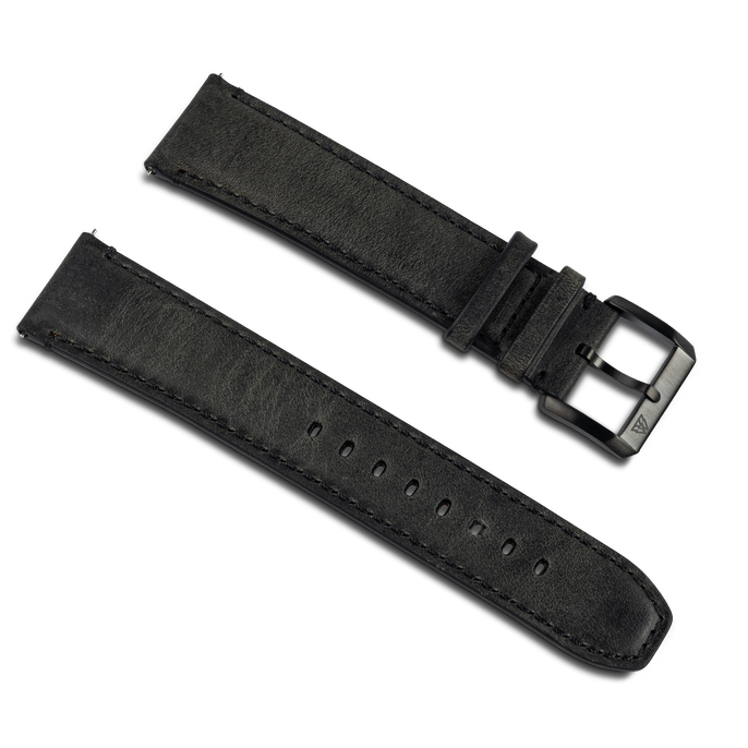 Charcoal Grey 21mm Leather Band Original Grain