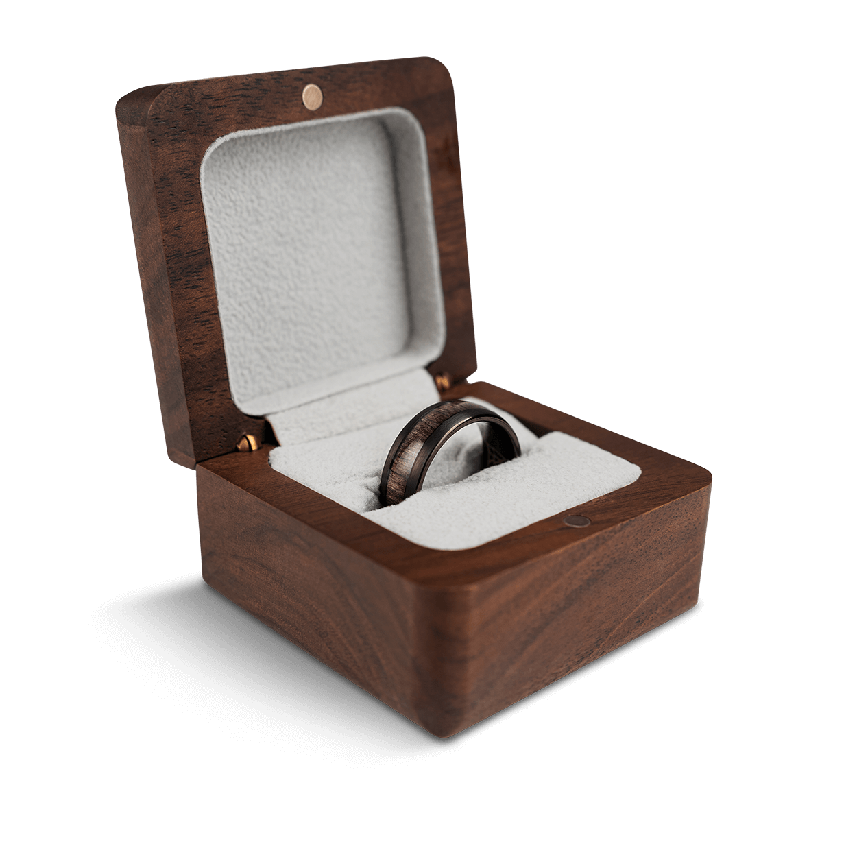 Military Gunmetal Single Barrel Ring – Original Grain