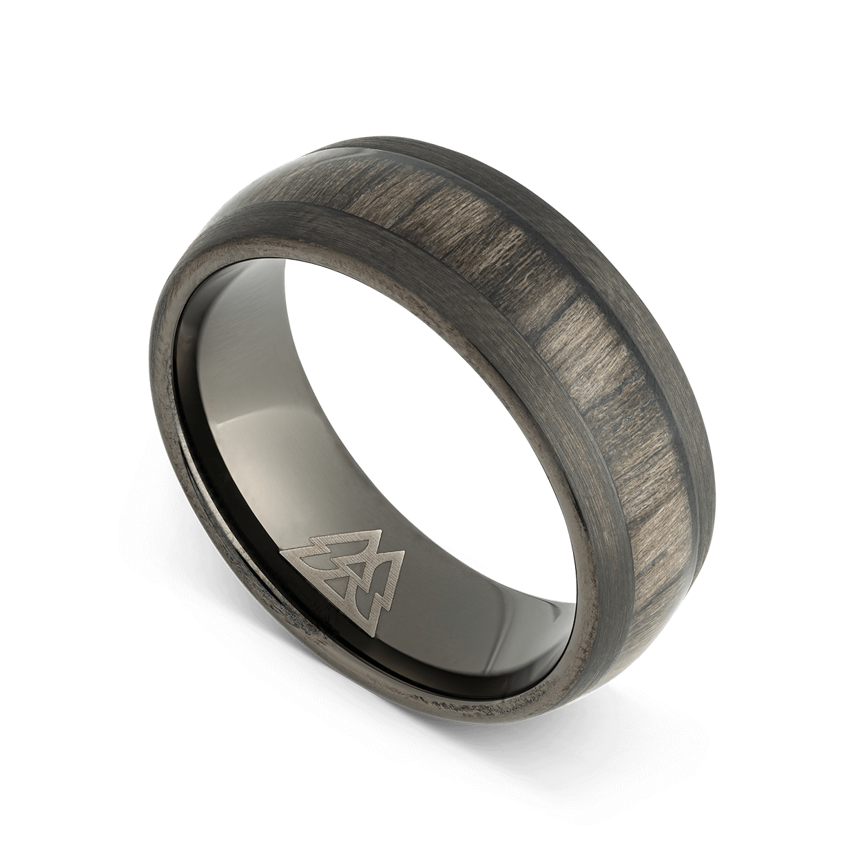 Military Gunmetal Single Barrel Ring