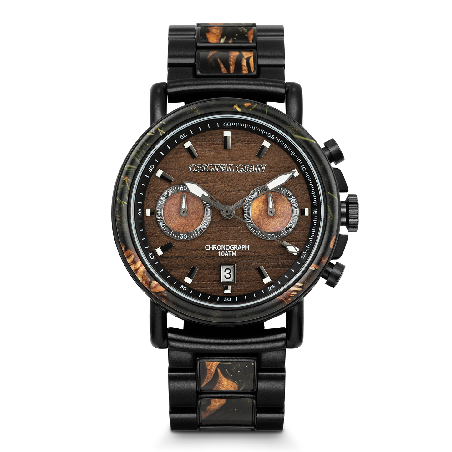 Pine Cone Resin Black Chrono 44mm Original Grain