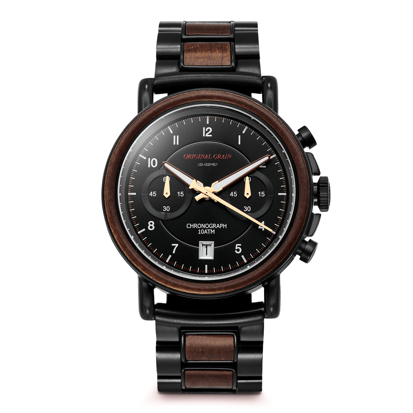 Chrono chemin de fer noir 44mm