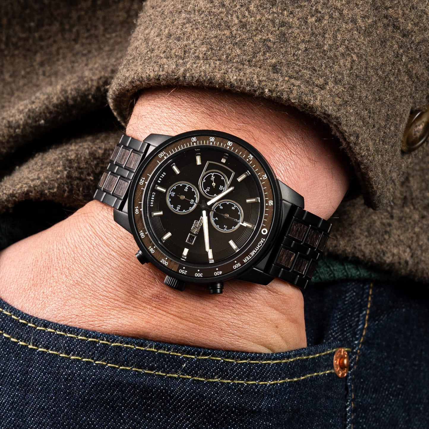 Whiskey Charred Barrel Solar Chrono 45mm