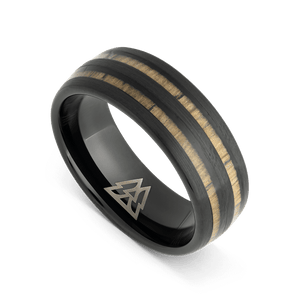 Whiskey Black Double Barrel Ring