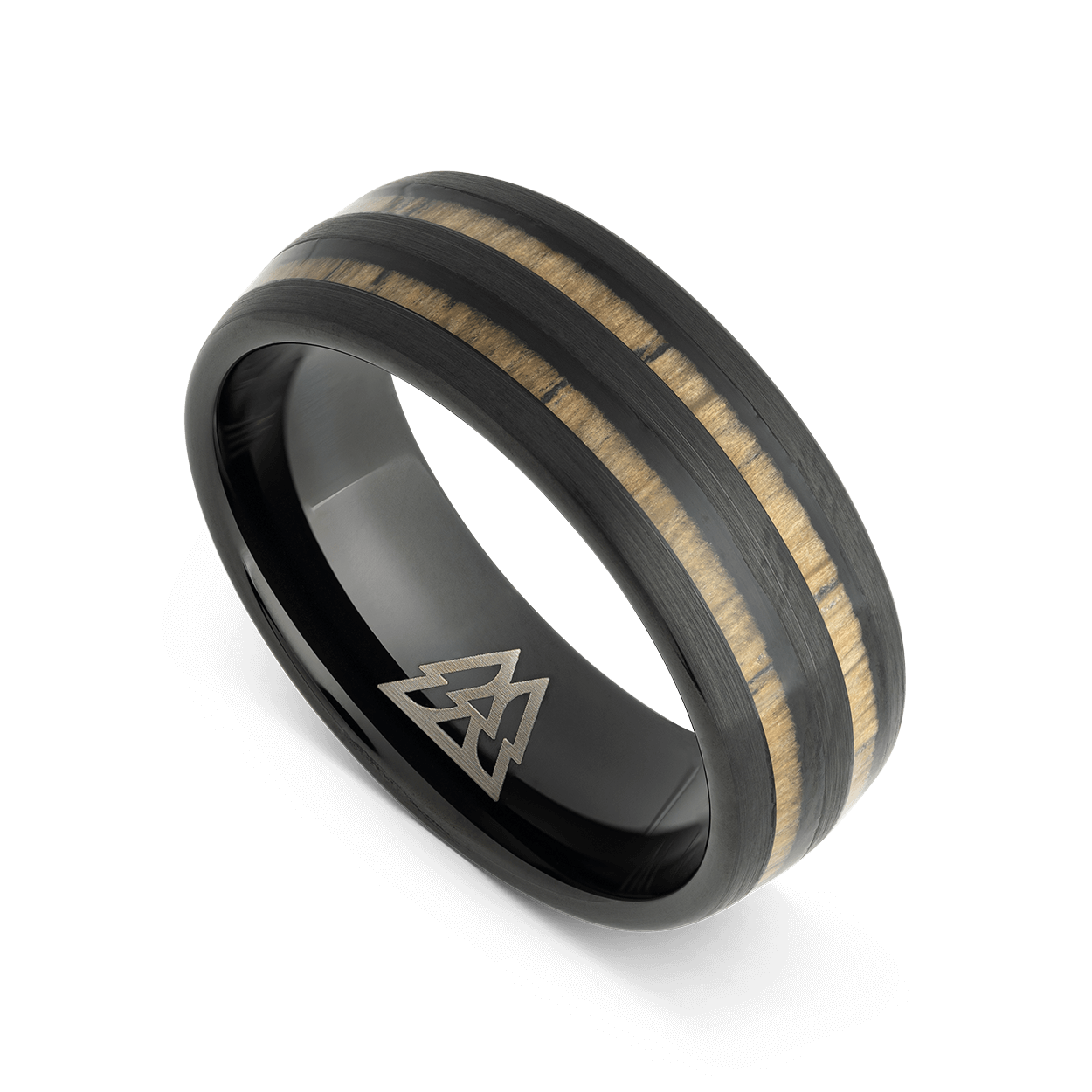 Whiskey Black Double Barrel Ring