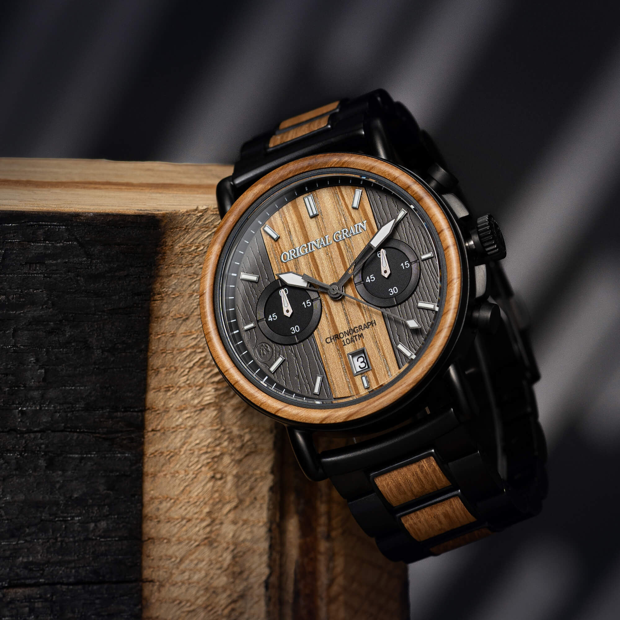 Whiskey Black Chrono 44mm | Original Grain