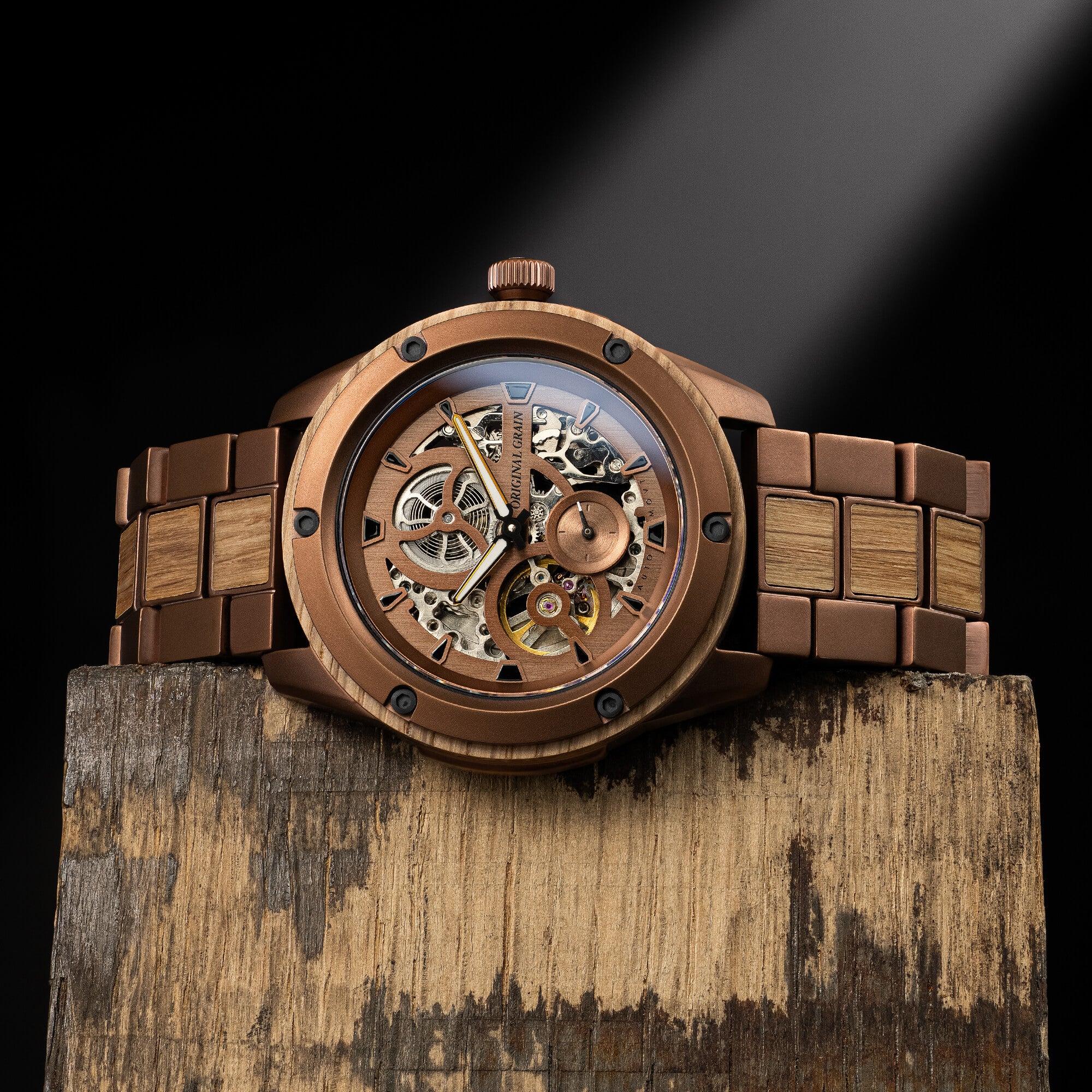 Whiskey Espresso Rugged Automatic 44mm – Original Grain