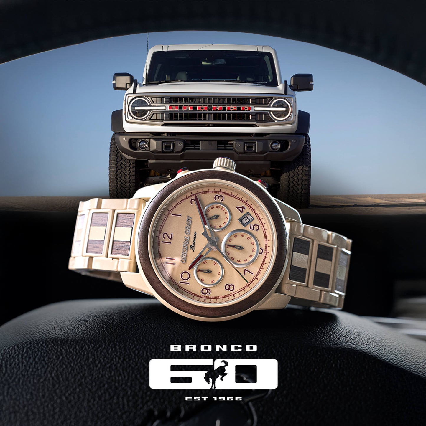 Bronco 60 Year Barrel Chrono 45mm