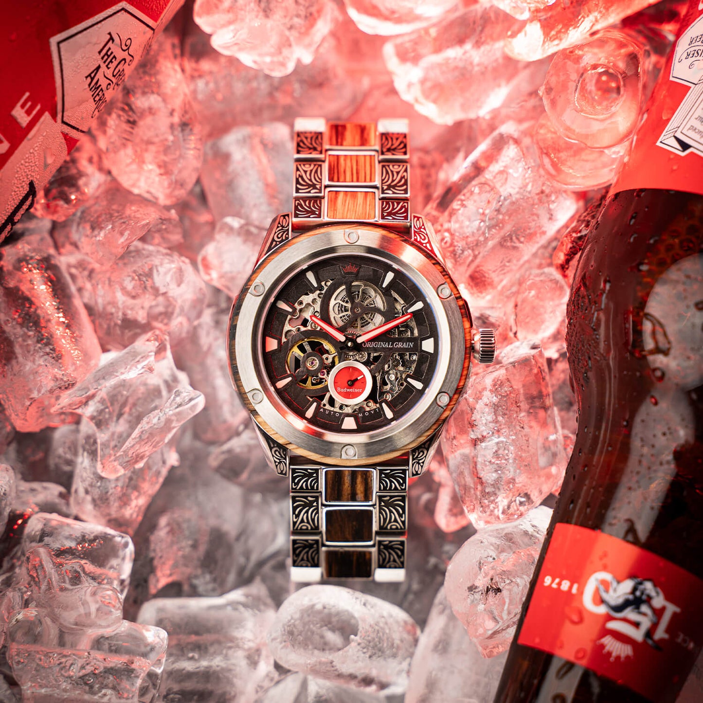 Budweiser King of Beers Rugged Auto 44mm