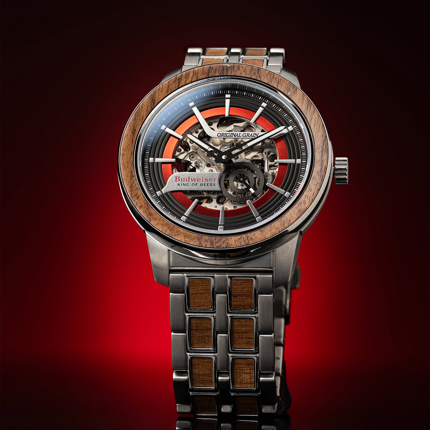 Budweiser King of Beers Barrel Auto 44mm | Original Grain