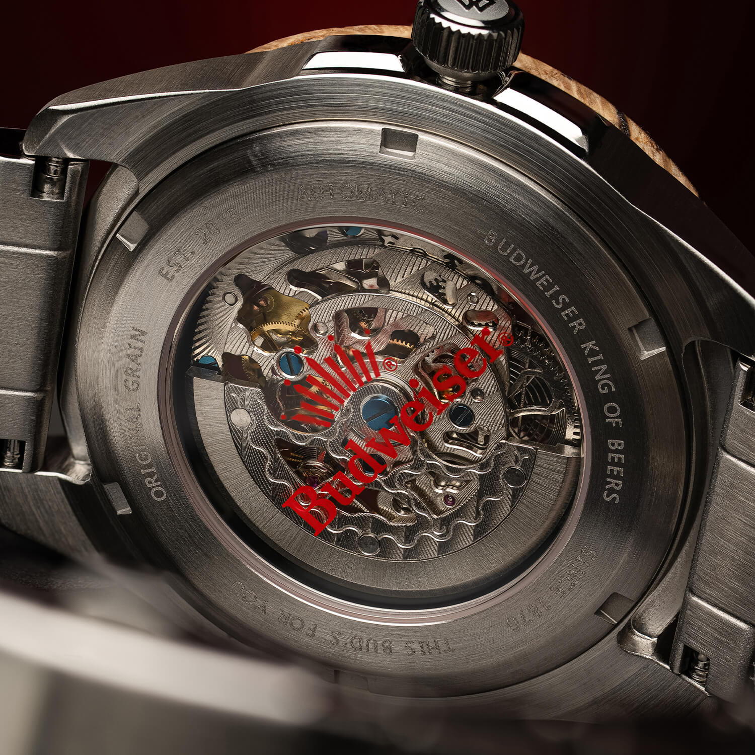 Budweiser King of Beers Rugged Auto 44mm – Original Grain