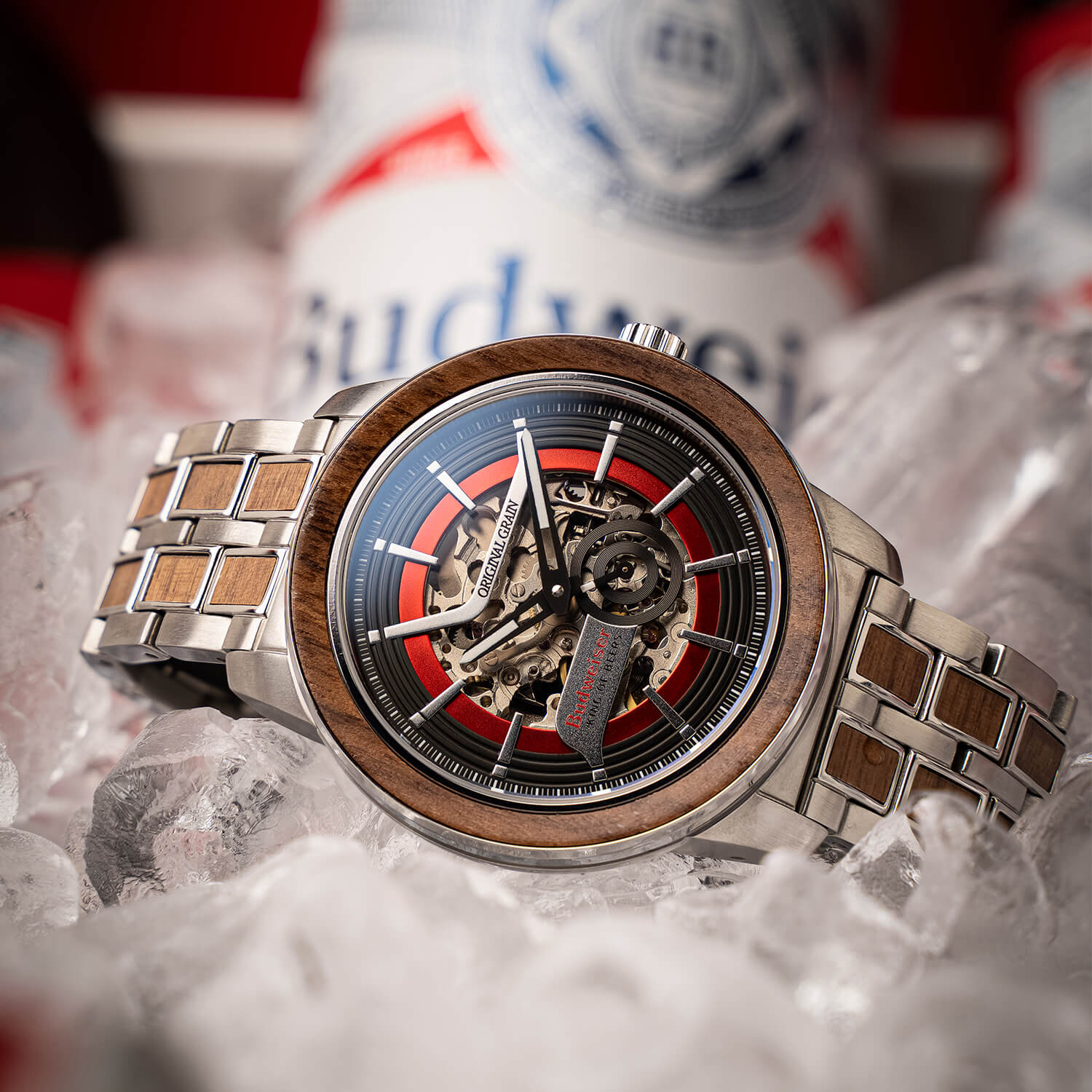 Budweiser King of Beers Barrel Auto 44mm | Original Grain