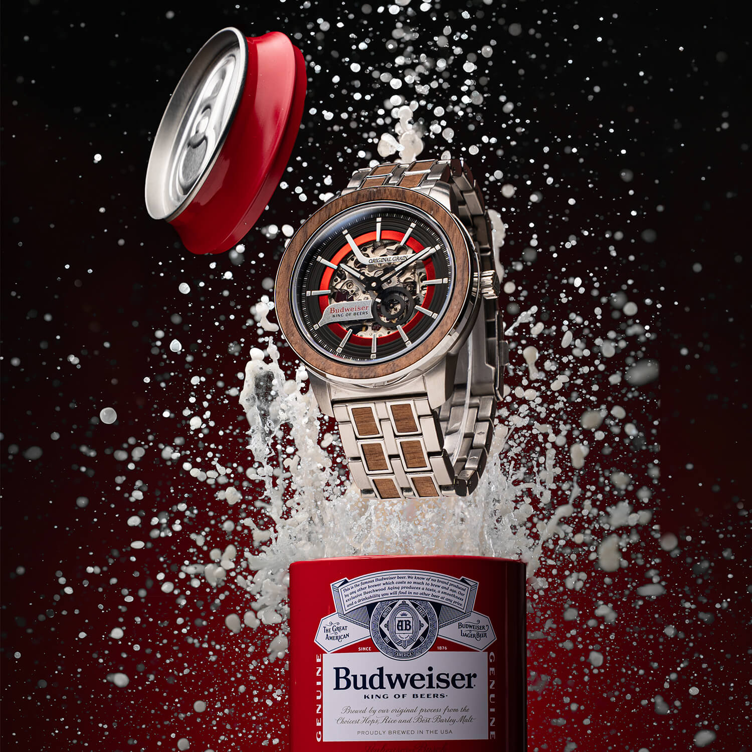 AKスタイルTAKARA Musican Budweiser Budweiser King of Beers Barrel Auto 44mm | Original Grain