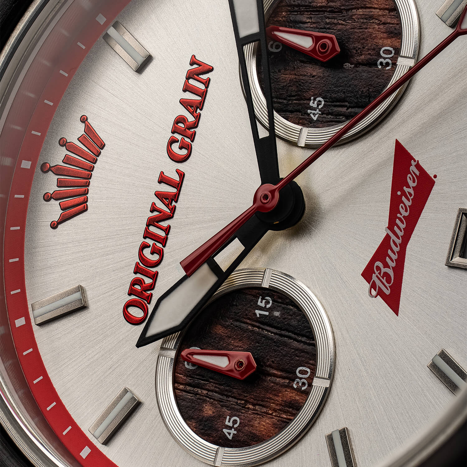 Budweiser King of Beers Silver Chrono 44mm – Original Grain