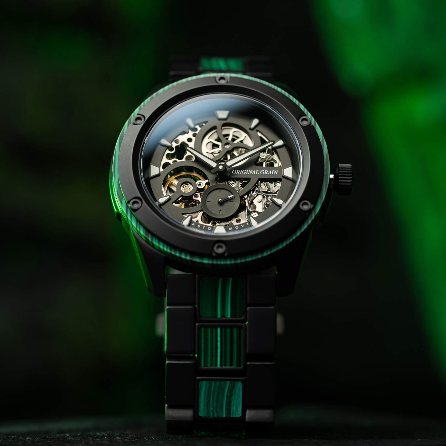 Malachite Rugged Black Automatic 45mm