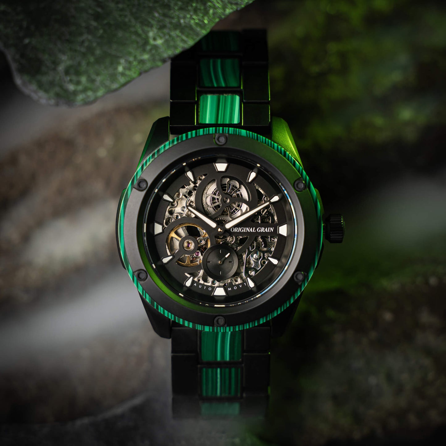 Malachite Rugged Black Automatic 45mm