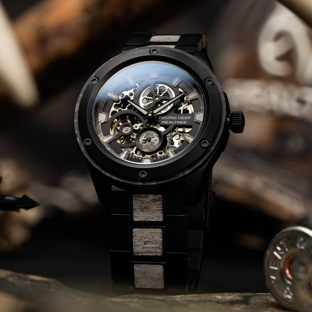 Realtree APX Rugged Automatic 44mm – Original Grain