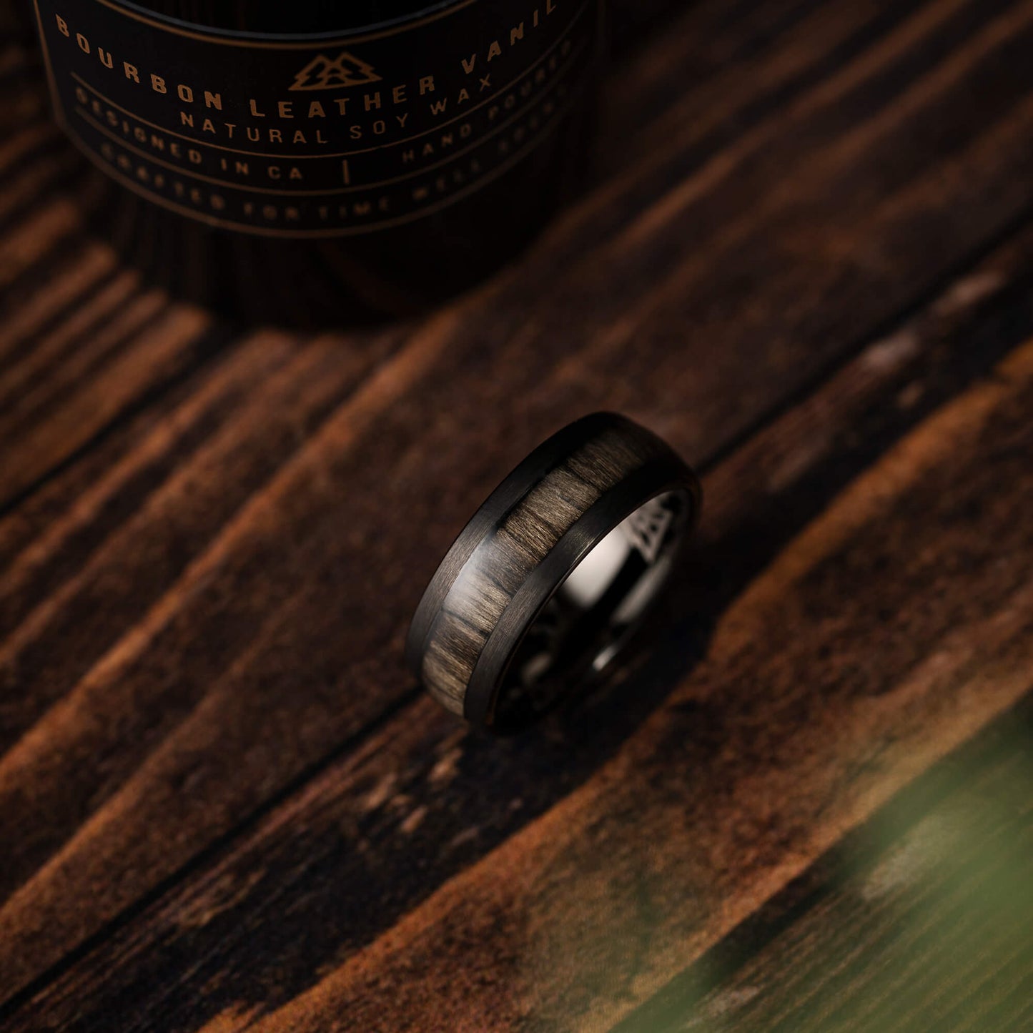 Military Gunmetal Single Barrel Ring