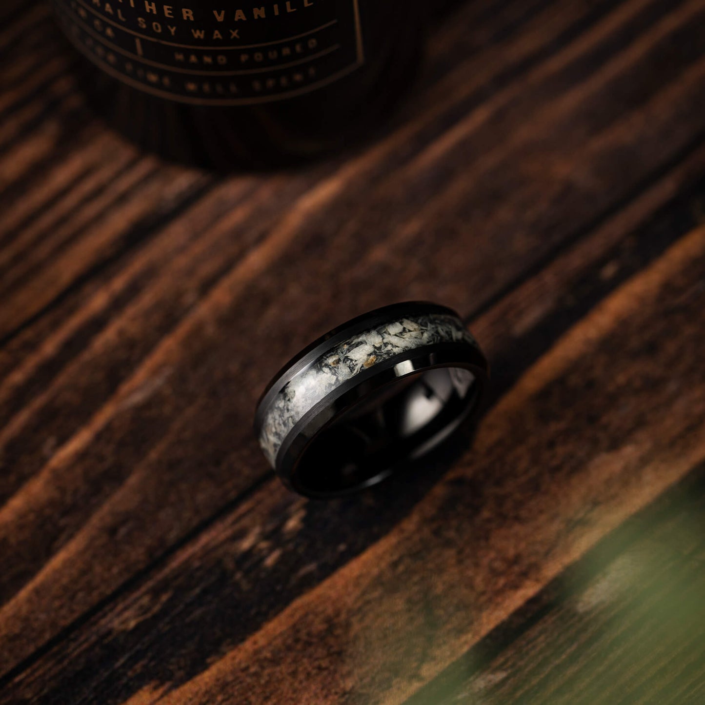 Deer Antler Single Barrel Ring