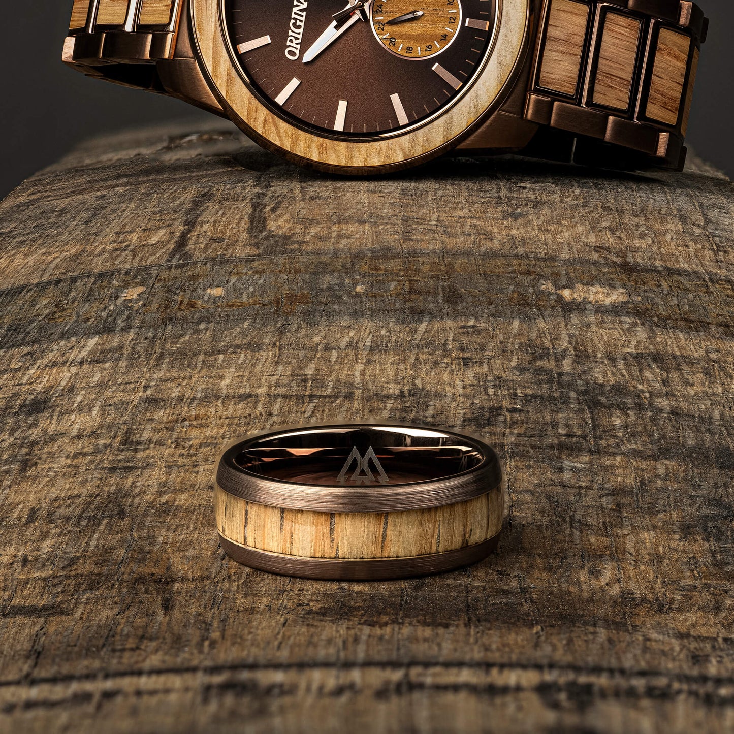 Whiskey Espresso Single Barrel Ring