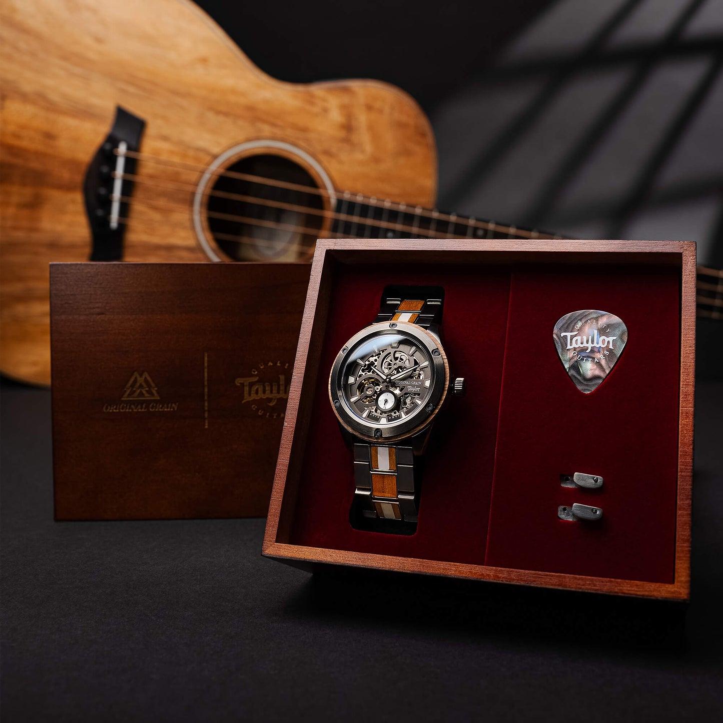 Taylor Guitars Gunmetal Koa Rugged Automatic 45mm