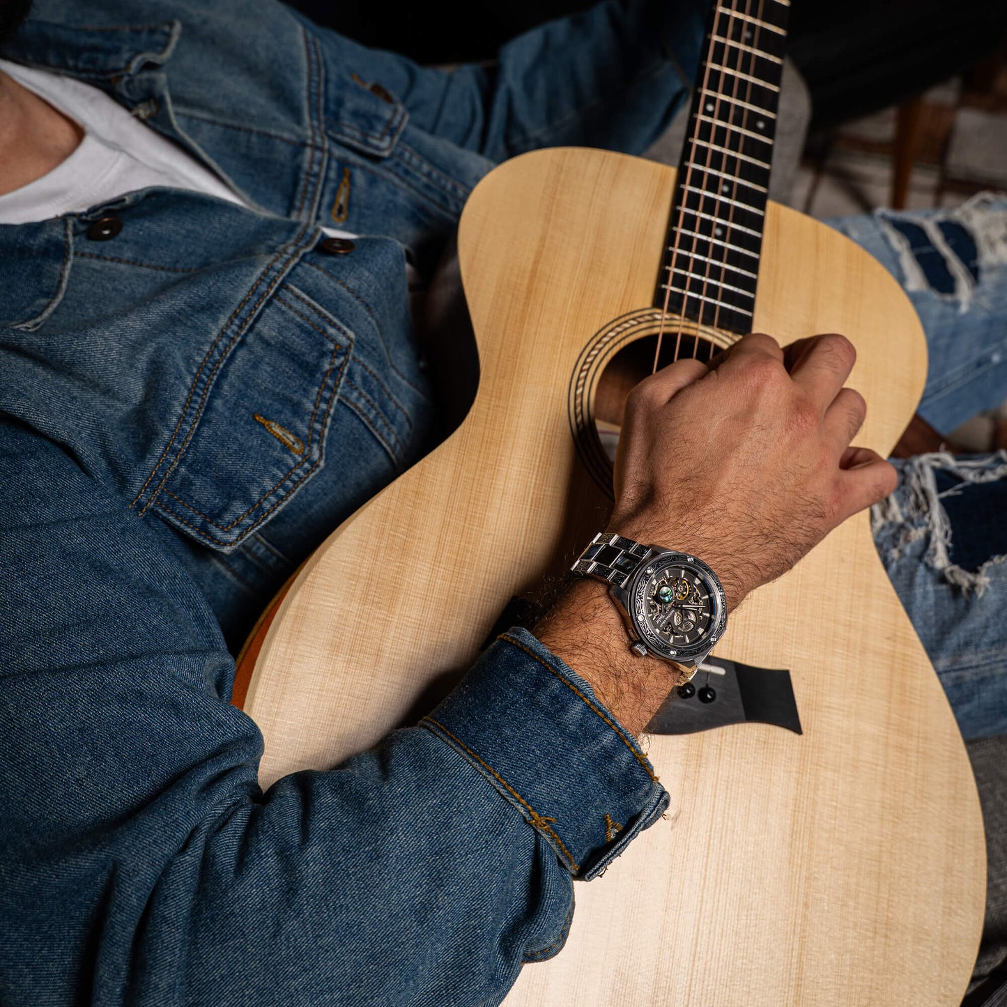 Taylor Guitars Silver Ebony Ruged Automatic 45mm