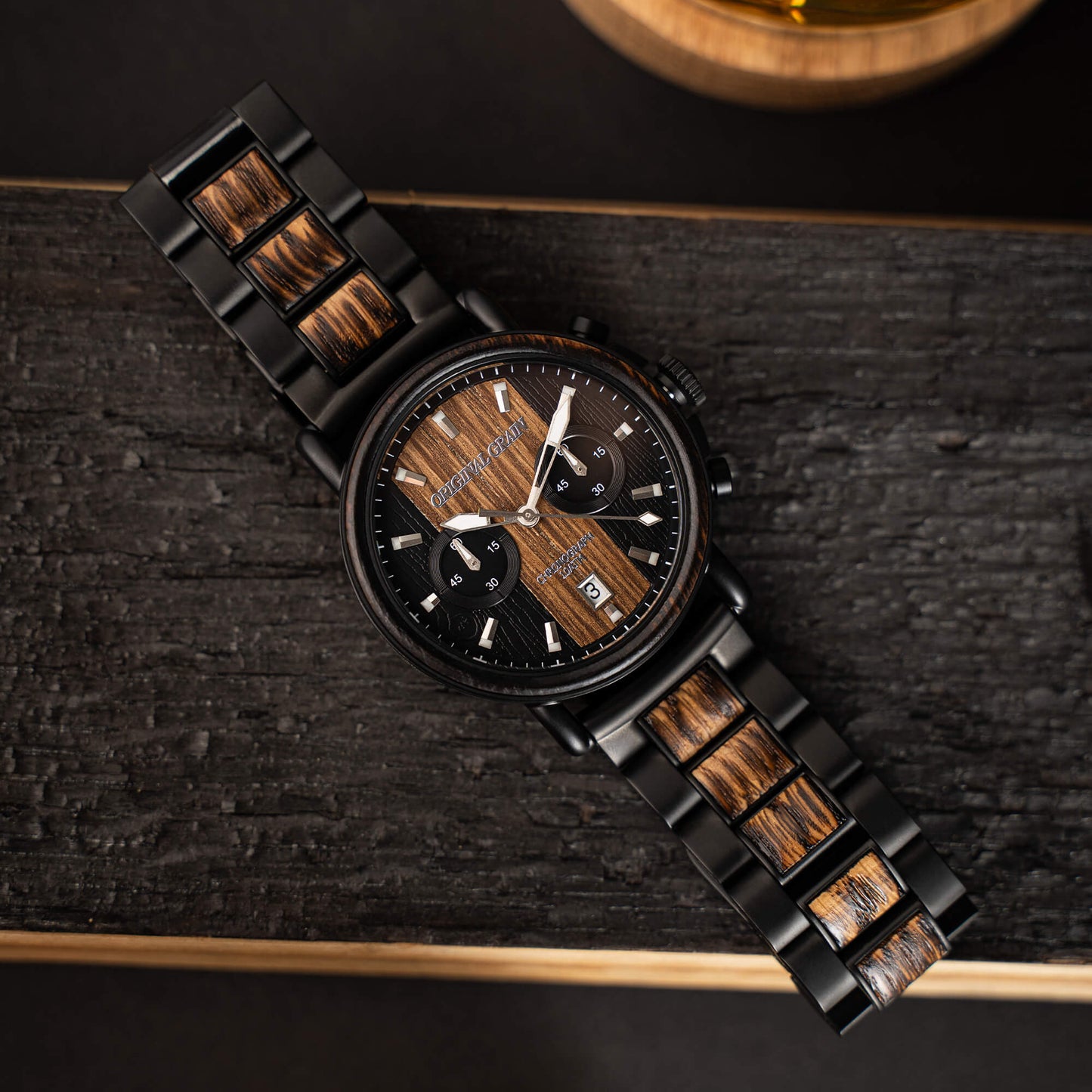 Charred Whiskey Black Dial Chrono 44mm