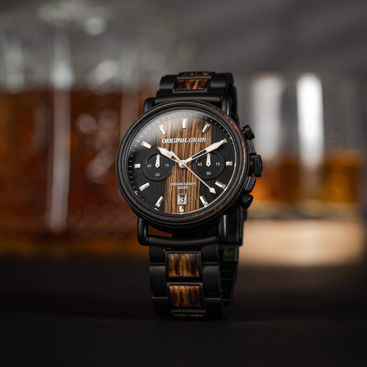 Charred Whiskey Black Dial Chrono 44mm