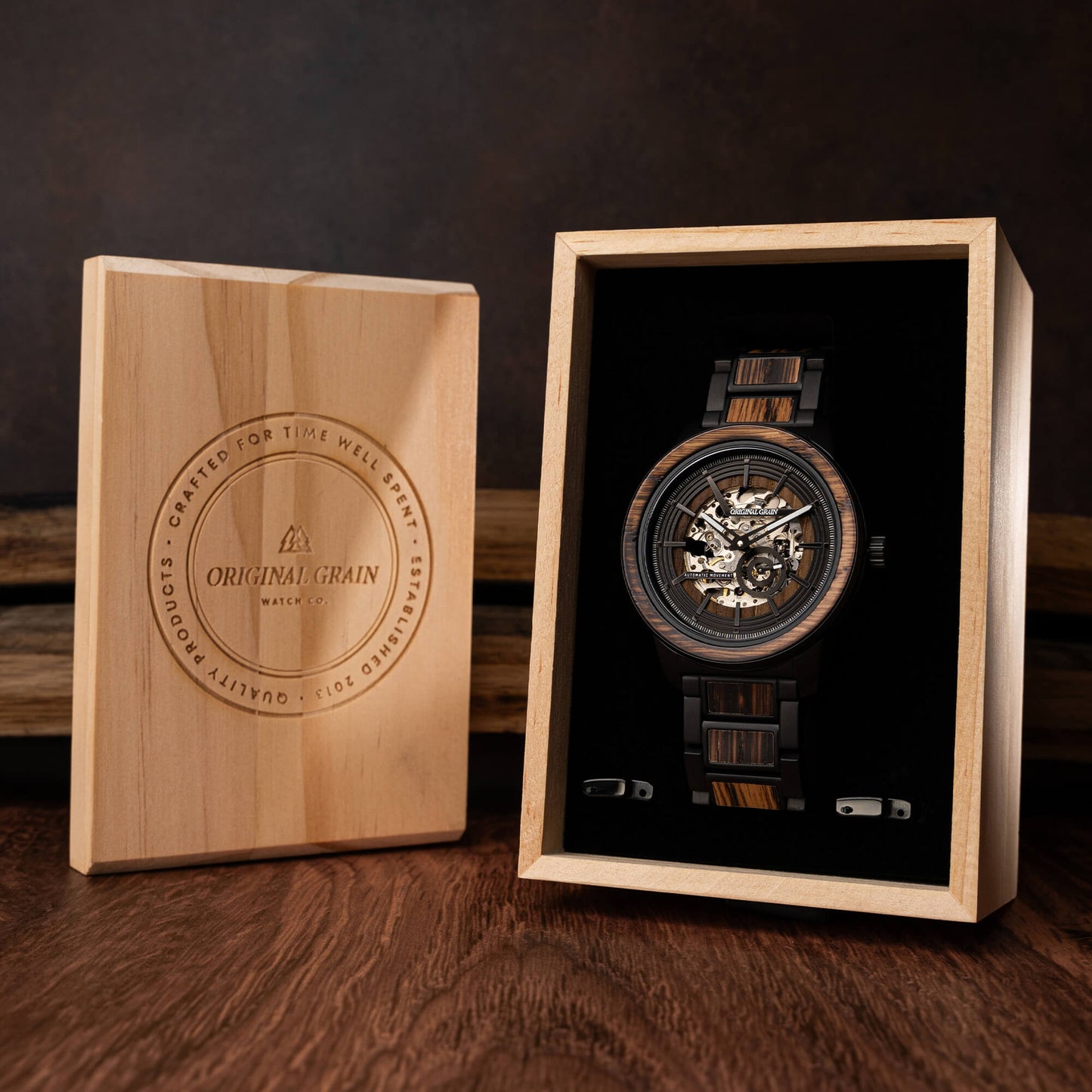Whiskey Charred Black Barrel Automatic 46mm