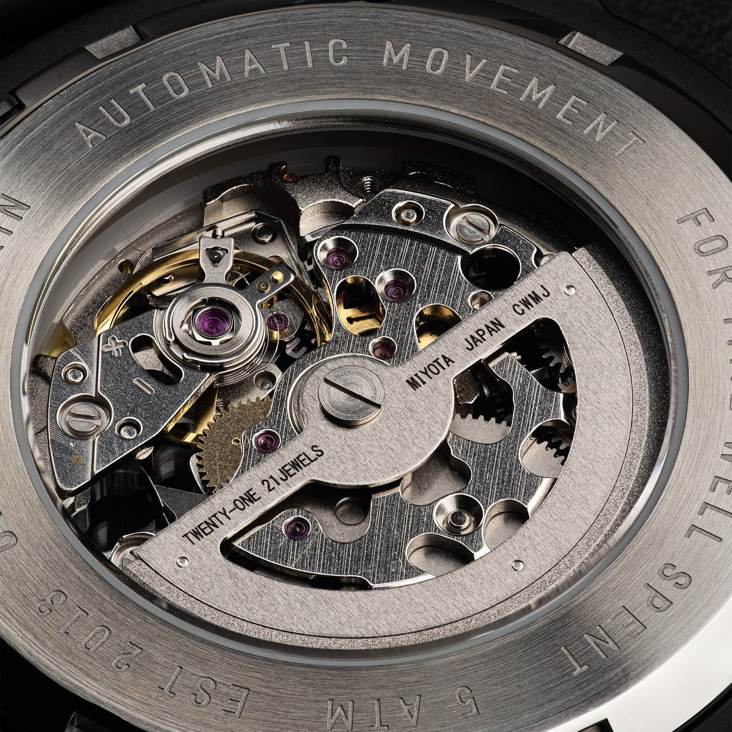 Whiskey Charred Black Barrel Automatic 46mm