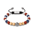 Chicago Cubs Round Macrame Bracelet 8mm by Original Grain