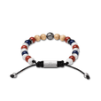 Back of Chicago Cubs Round Macrame Bracelet 8mm