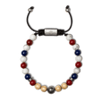 Boston Red Sox Round Macrame Bracelet 8mm by Original Grain