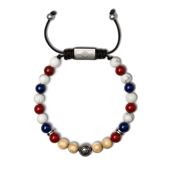Boston Red Sox Round Macrame Bracelet 8mm by Original Grain