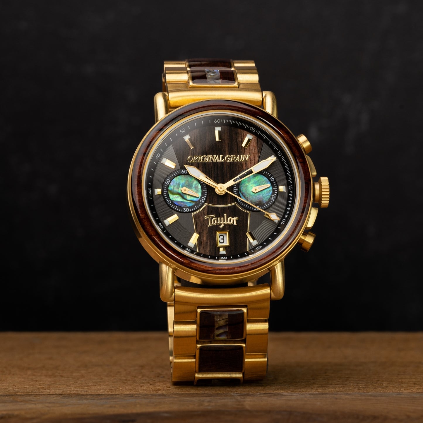 Taylor-Gitarren 18 Karat Gold Chrono 44 mm
