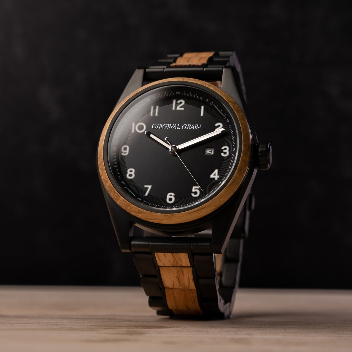 Eichenholz schwarz Nomad 42mm