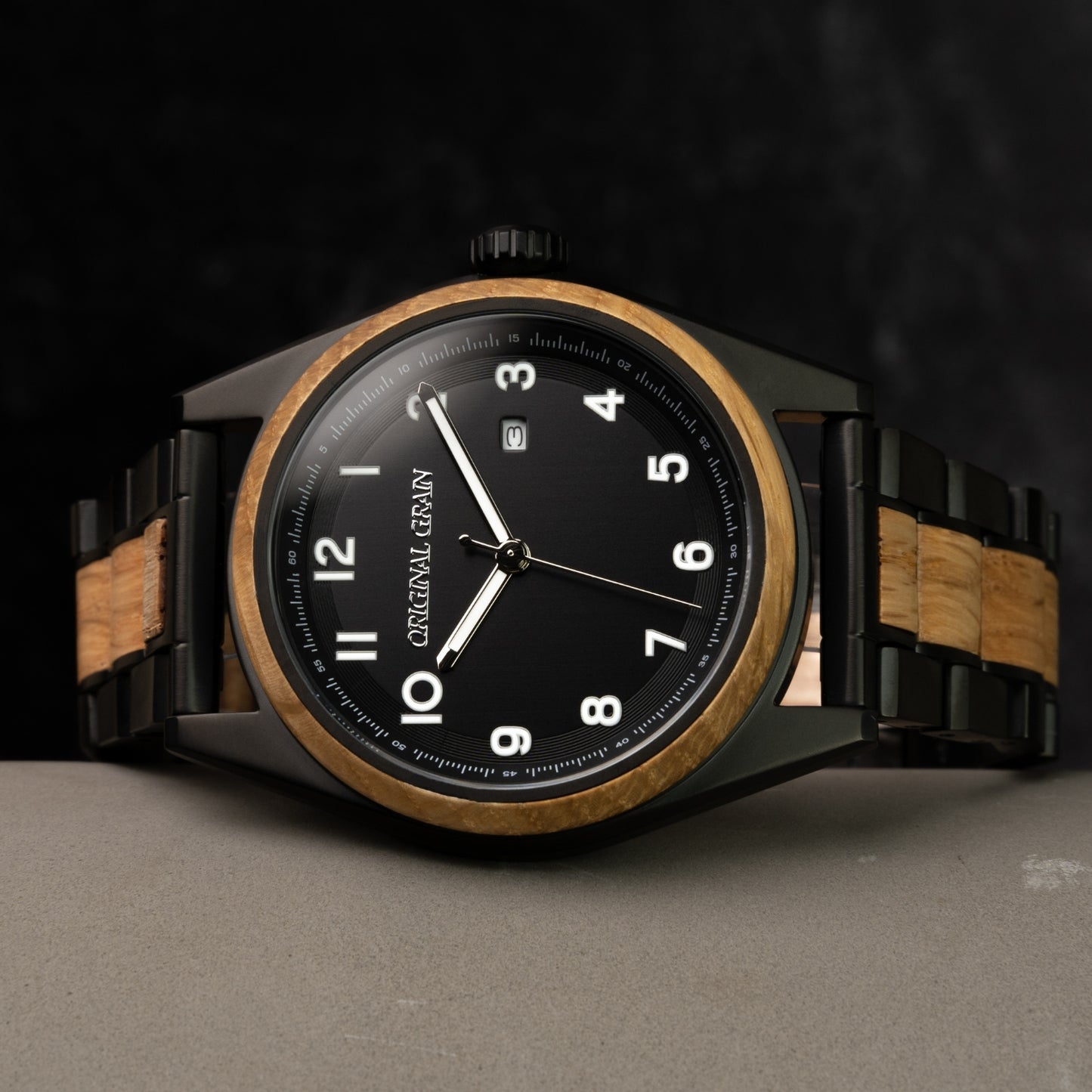 Eichenholz schwarz Nomad 42mm