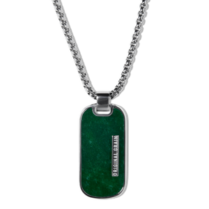 Jade Silver Dog Tag