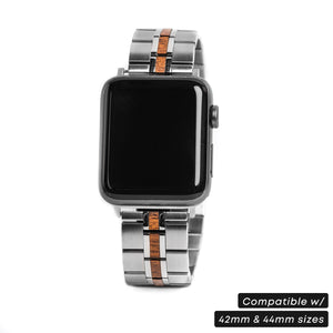 Bracelet Apple Watch minimal en acier inoxydable marron