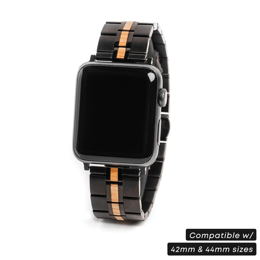 Bracelet Apple Watch Minimal Noir Whisky