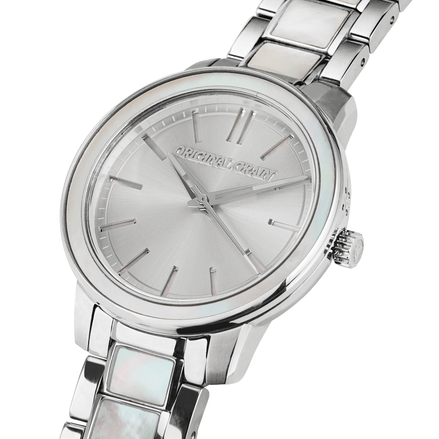 Mother of Pearl Silver Womens Barrel 36mm