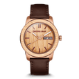 Whiskey Espresso Leather Barrel 42mm by Original Grain