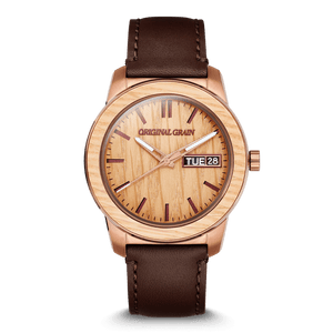 Whiskey Espresso Leather Barrel 42mm by Original Grain