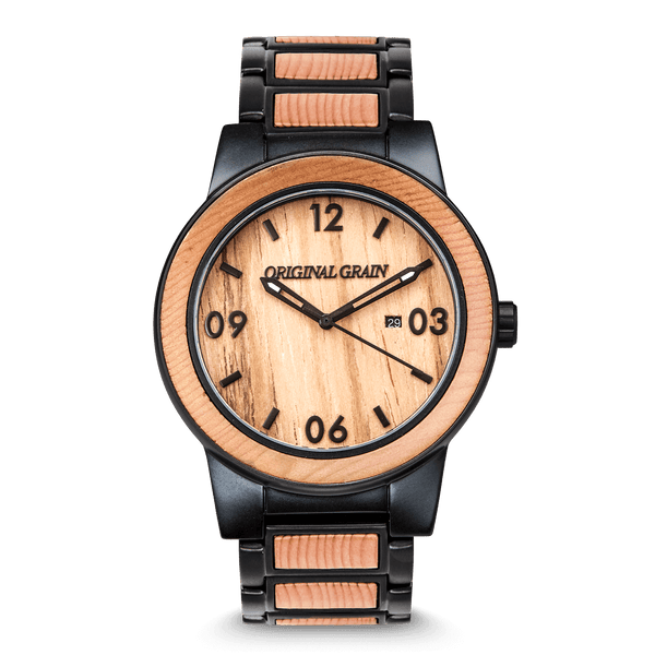 新しい到着 Cedar Black Barrel 47mm | Original Grain 時計