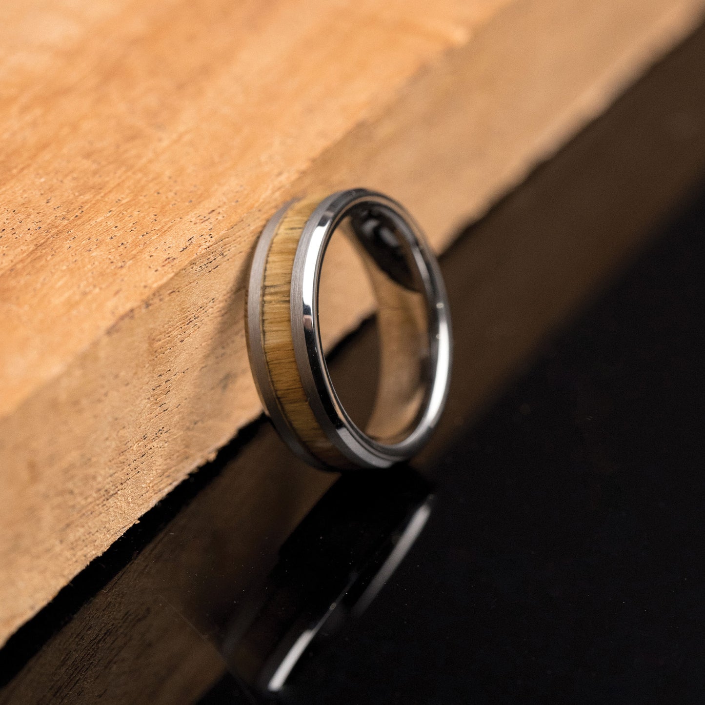 Brewmaster Silver Single Barrel Beveled Ring