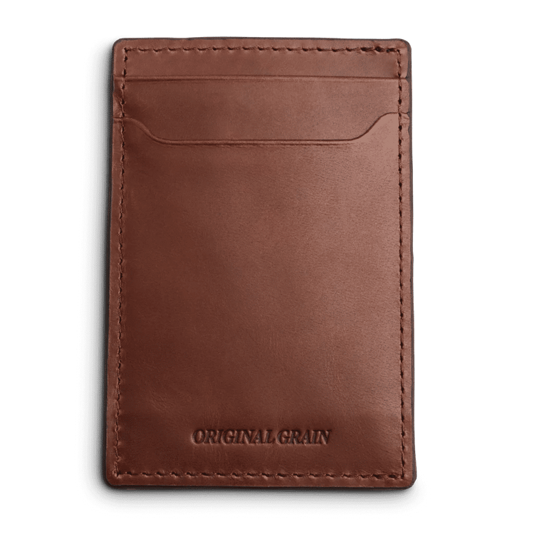 Brown Leather Wallet By Original Grain