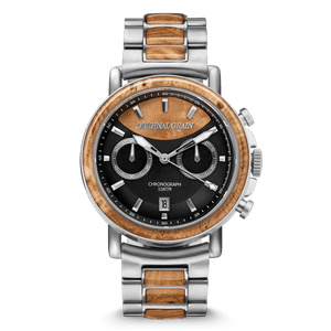 Burlwood Silver Chrono 44mm