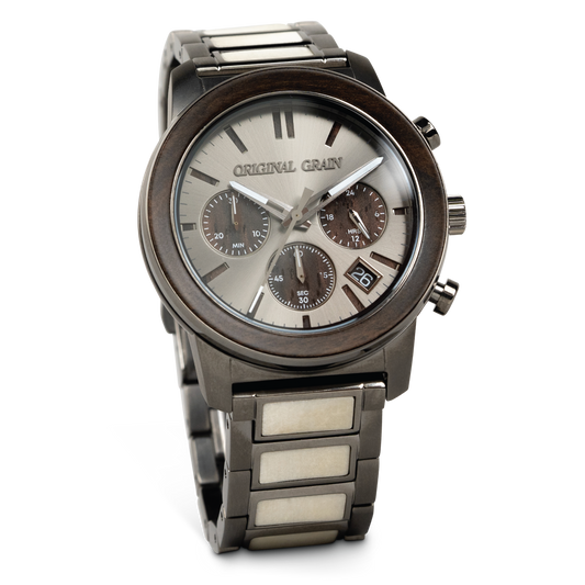 Hirschgeweih-Chronogehäuse aus Rotguss, 42 mm